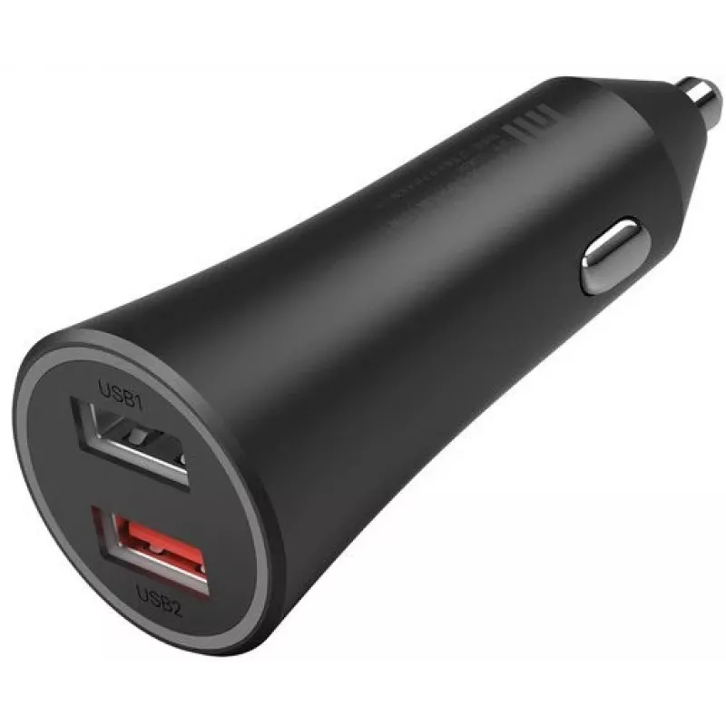 Xiaomi 37 Watt Φορτιστής αυτοκινήτου Dual Port Black, Black