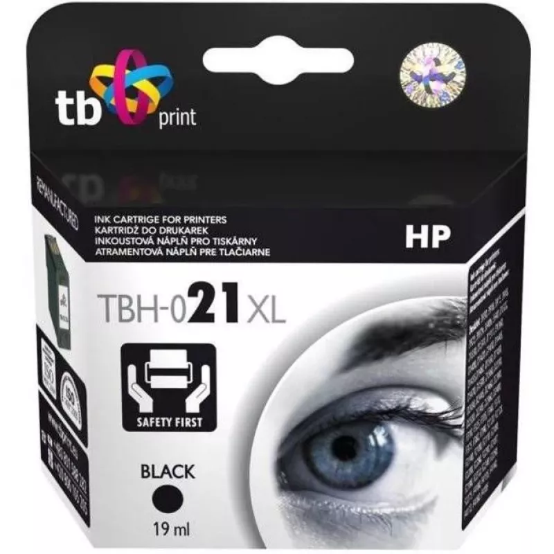 Μελάνι TBH-021XL (HP No. 21 - C9351AE) μαύρο ανακατασκευασμένο