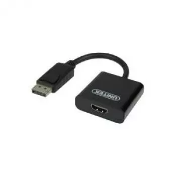 Unitek Y-5118DA αντάπτορας DisplayPort σε HDMI αρσενικό/θηλυκό, 0,1 m, Full HD 1920x1200, μαύρος