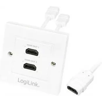 Καλώδιο HDMI LogiLink AH0015, Τύπου A, υποδοχή θηλυκή σε υποδοχή θηλυκή, Λευκό