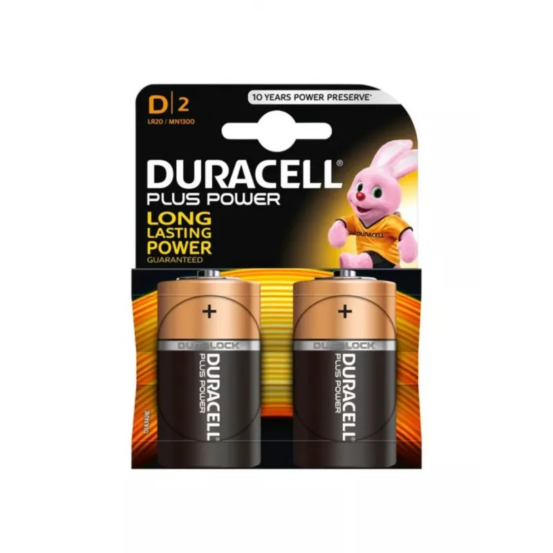 Duracell Basic D (R20) μπαταρία — συσκευασία 2 τεμ., στοιχεία ψευδαργύρου-άνθρακα