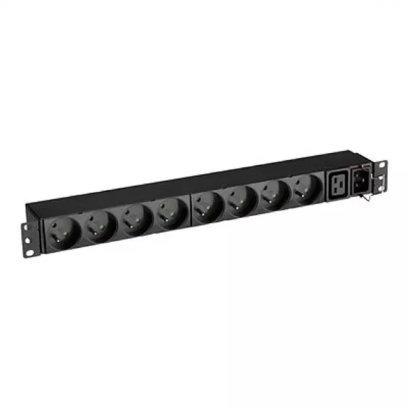 FlexPDU 8 FR - Basic - 1U - Μονοφασικό - Rackmount - Οριζόντιο/Κάθετο - Μαύρο
