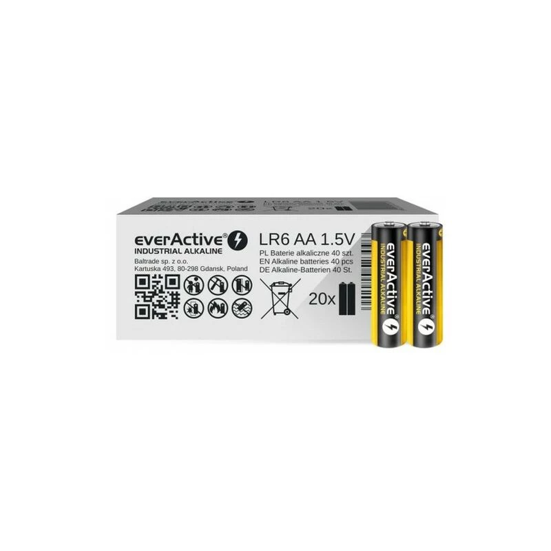 Αλκαλική μπαταρία μίας χρήσης everActive EVLR6S2IK AA 1,5 V — συσκευασία 40 τεμ.