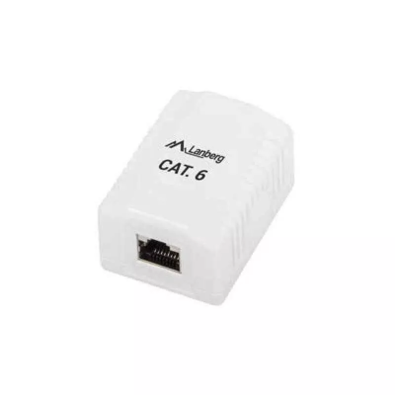 Επιτοίχιο κουτί σύνδεσης RJ-45 λευκό Lanberg OS6-0001-W