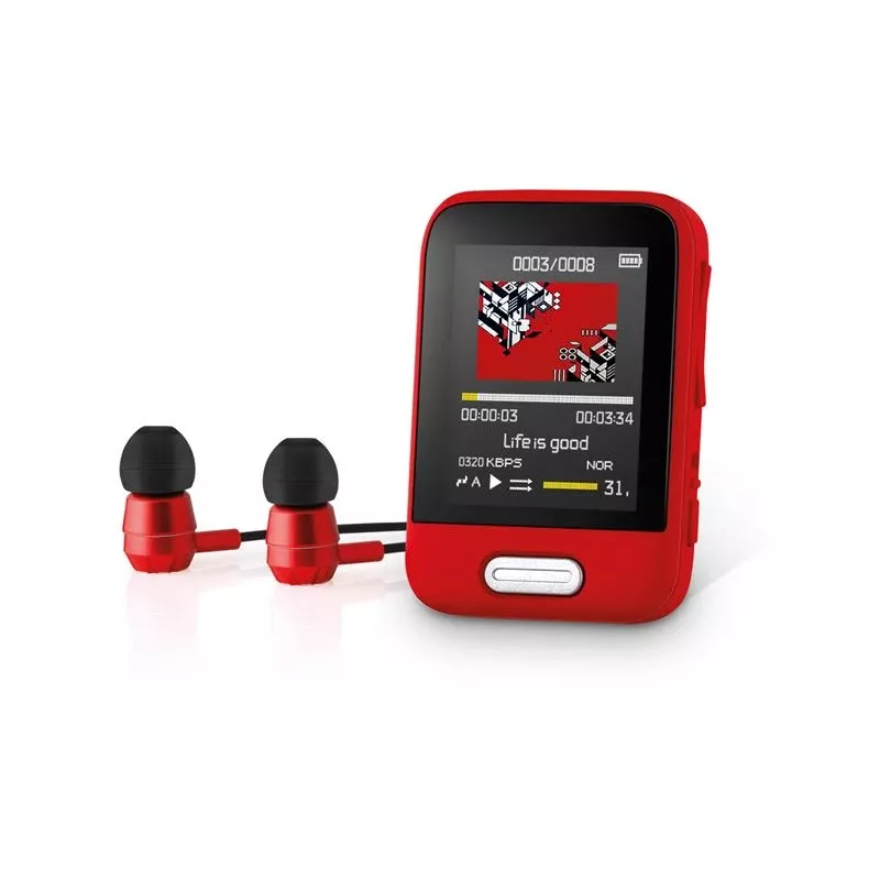 Φορητός MP3-/MP4 player SENCOR SFP 7716RD — 16 GB μνήμη, συμπαγής media player
