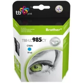 Μελάνι συμβατό TB Brother LC 985 CY 100% N
