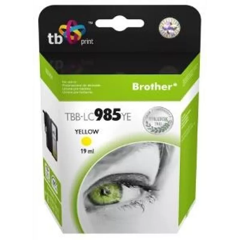 Μελάνι συμβατό TB S Brother LC 985 YE 100% N
