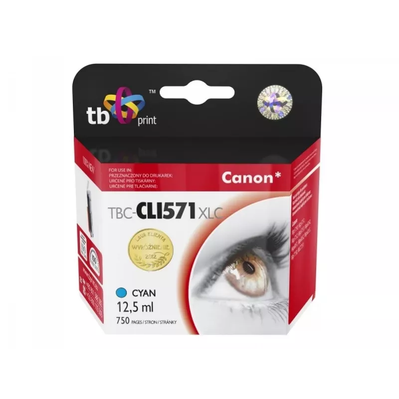 Μελάνι για Canon CLI-571XL TBC-CLI571XLC CY 100% νέο
