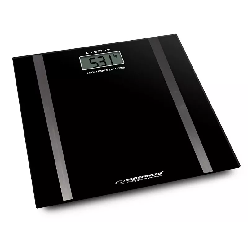 Ζυγαριά μπάνιου Esperanza EBS018K – ηλεκτρονική, 180 kg, μαύρη