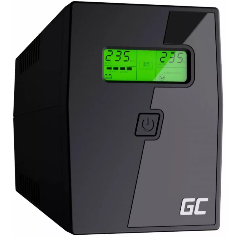 Green Cell UPS01LCD UPS αδιάλειπτης παροχής ισχύος Line-Interactive 0,6 kVA 360 W 2 πρίζες