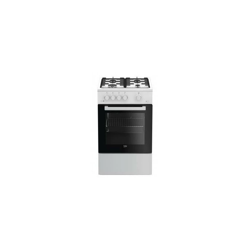 Beko FSG52020FW Κουζίνα Ελεύθερη Κουζίνα Αερίου Μαύρο, Λευκό