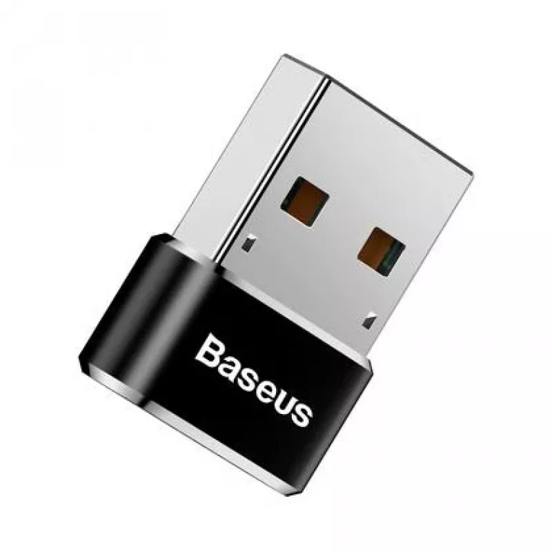 Baseus βύσμα USB σε υποδοχή Type-C αντάπτορας μετατροπέας μαύρο