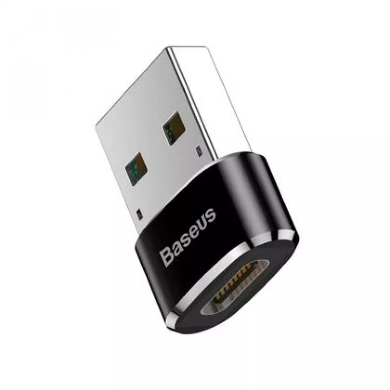 Baseus βύσμα USB σε υποδοχή Type-C αντάπτορας μετατροπέας μαύρο
