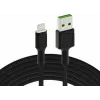 Καλώδιο Lightning σε USB-A Green Cell KABGC12, 2 m, Lightning – USB A, μαύρο