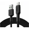 Καλώδιο Lightning Green Cell KABGC18 — 2 m, Lightning σε USB-A, μαύρο