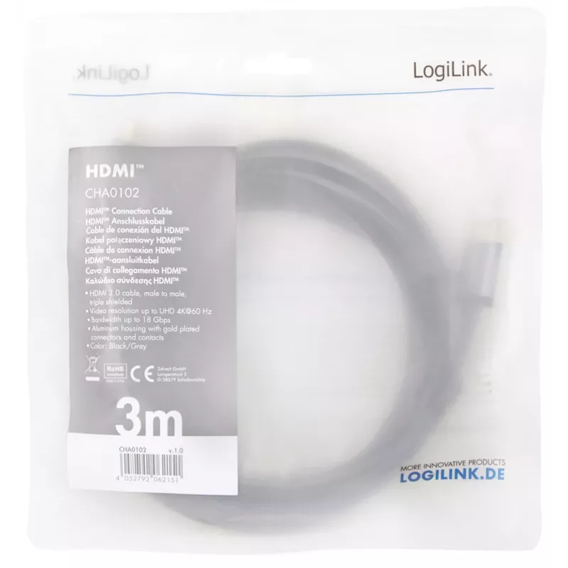 Καλώδιο HDMI LogiLink CHA0102 3m