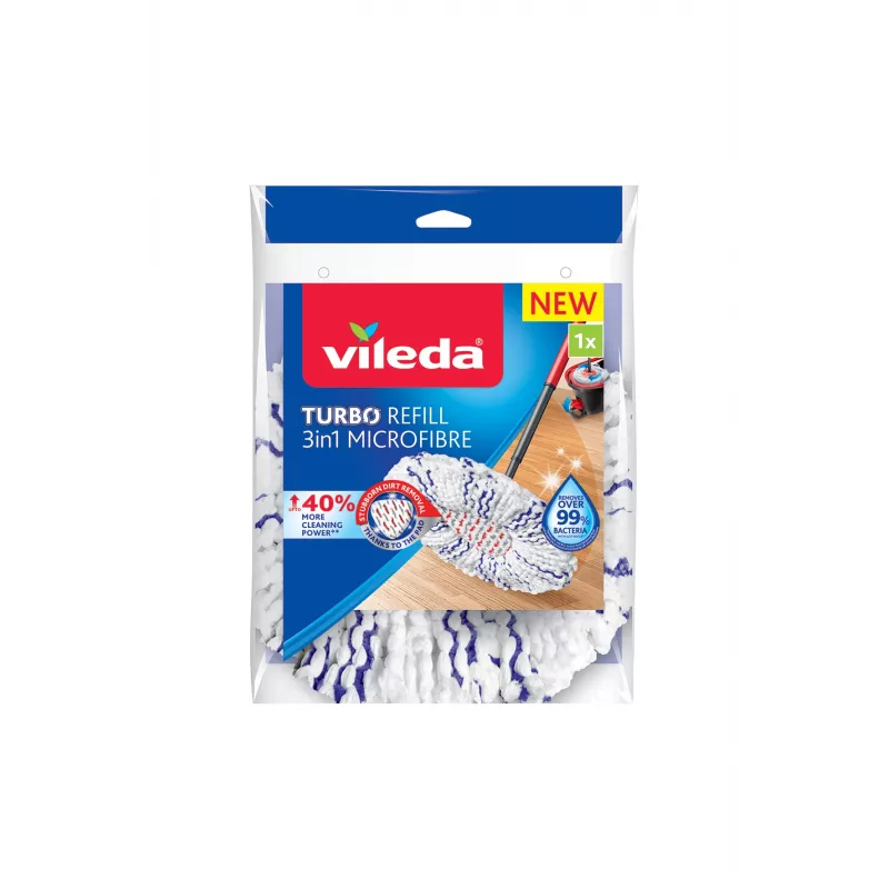 Vileda TURBO 3in1 Πανί Μικροϊνών για Σφουγγαρίστρα, 1 τεμ.