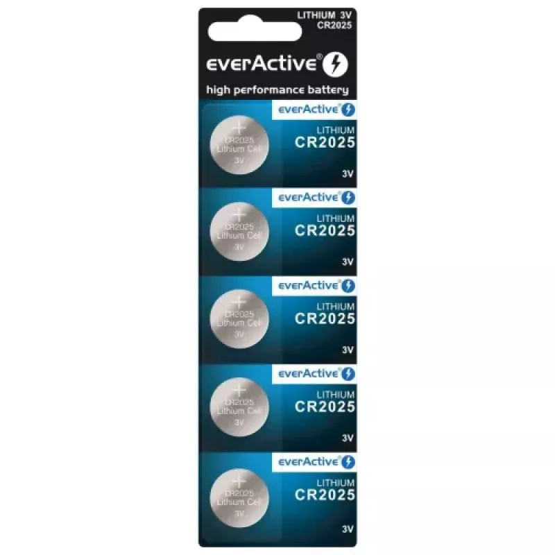 Μπαταρία λιθίου mini everActive CR2025 - συσκευασία 5 τεμ.