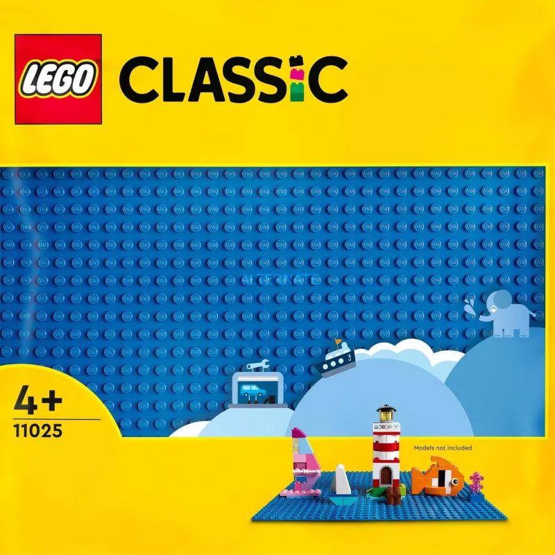 Πλάκα κατασκευής LEGO 11025 — μπλε βάση 32x32 θηλές, 250×250 mm