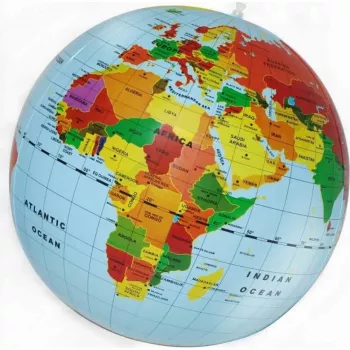 Globe Ball 50 cm από MG DYSTRYBUCJA — σχέδιο παγκόσμιου χάρτη, μοντέλο C019
