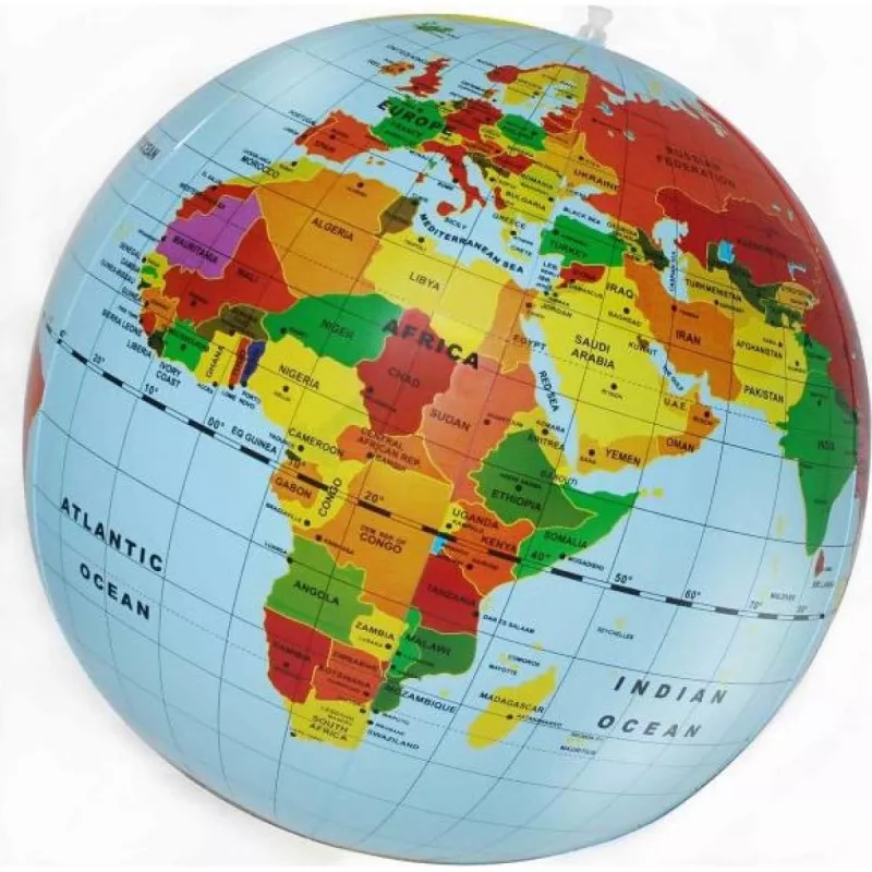 Globe Ball 50 cm από MG DYSTRYBUCJA — σχέδιο παγκόσμιου χάρτη, μοντέλο C019