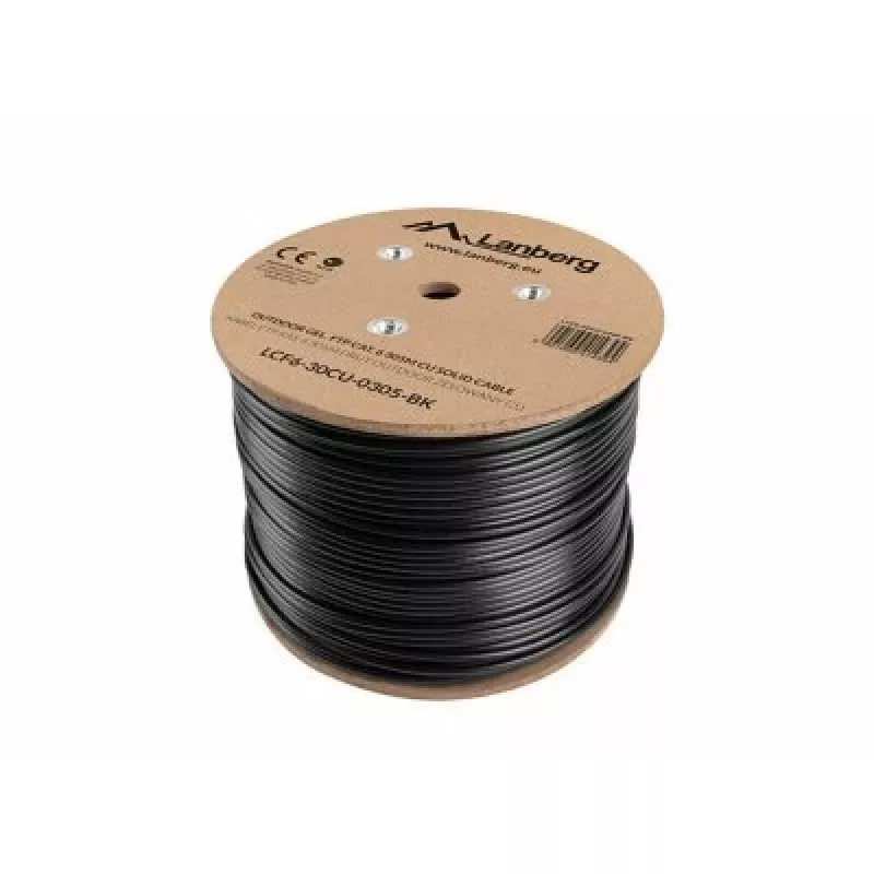 Καλώδιο δικτύου Lanberg LCF6-30CU-0305-BK RJ45 Cat6 305 m μαύρο