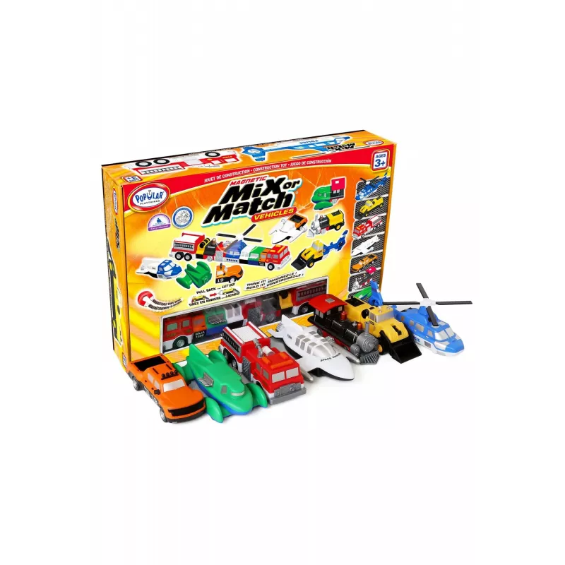 Σετ οχημάτων Popular Playthings Magnetic Mix or Match