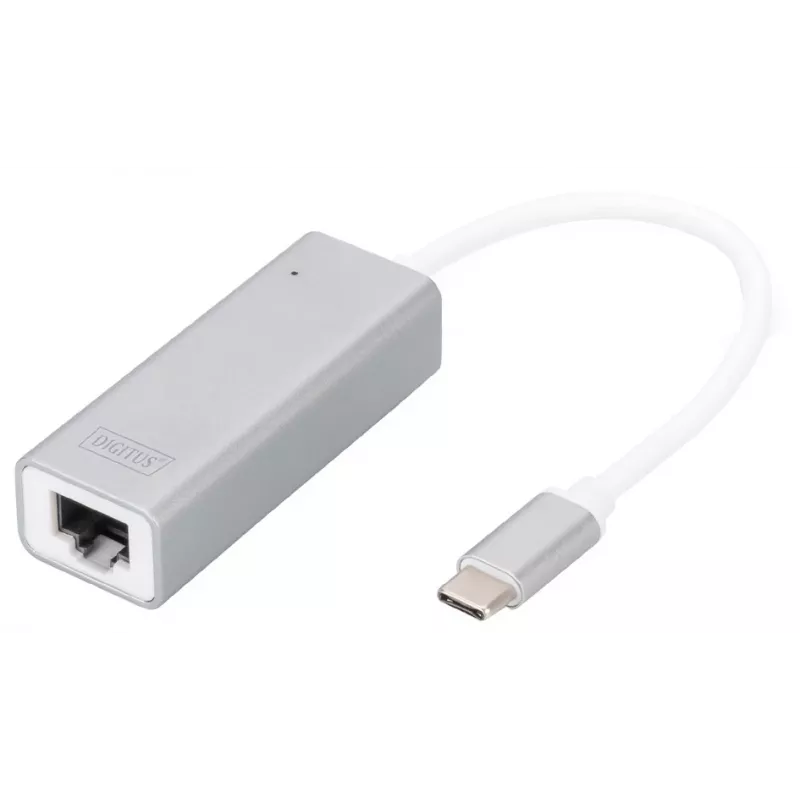 Digitus DN-3024 Προσαρμογέας USB 3.0 20 cm 1x USB-C σε 1x RJ45 Θωρακισμένο