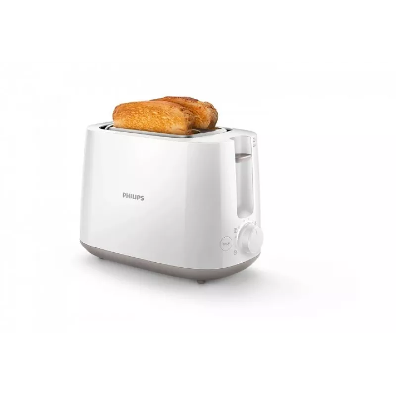 Τοστιέρα Philips Daily Collection HD2581/00 — 2 φέτες, 830 W, 8 βαθμίδες ψησίματος, λευκό