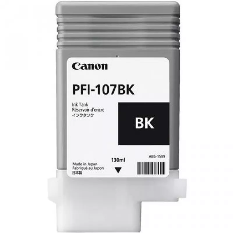 Canon PFI-107BK μελάνι 1 τεμ. γνήσιο μαύρο
