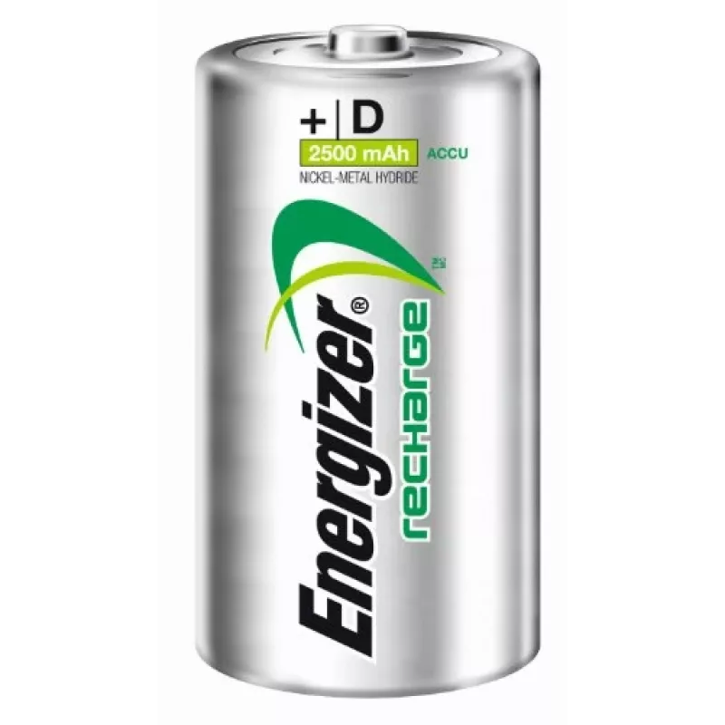 Επαναφορτιζόμενη μπαταρία Energizer NiMH D 2500mAh - συσκευασία 2 τεμ.