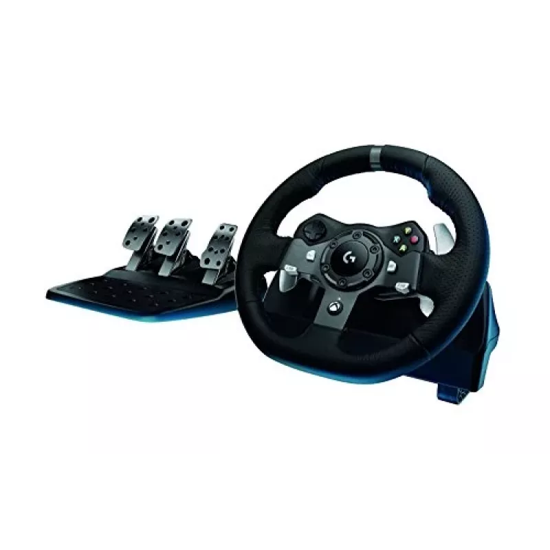 Logitech G920 Driving Force τιμόνι αγώνων με πετάλια για Xbox One και PC, USB, μαύρο (941-000123)
