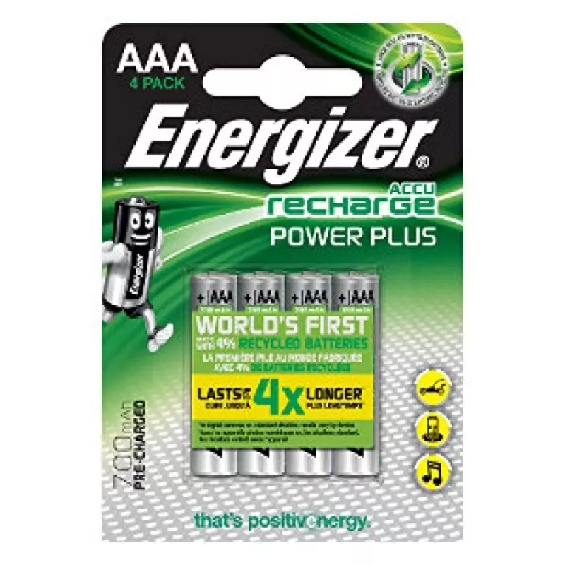 ENERGIZER BATTERY Accu Recharge Power Plus 700 mAh AAA HR3/4 μπαταρία, 4 τεμ.