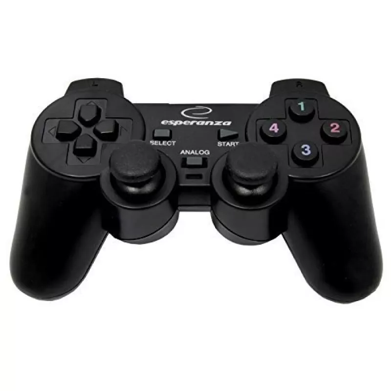 Gamepad ESPERANZA EG102 ενσύρματο USB 2.0, υποστήριξη PC/PlayStation 3, D-pad, δόνηση, μαύρο