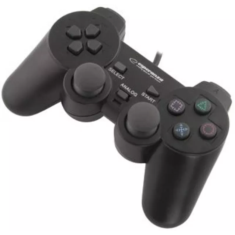 Gamepad ESPERANZA EG102 ενσύρματο USB 2.0, υποστήριξη PC/PlayStation 3, D-pad, δόνηση, μαύρο