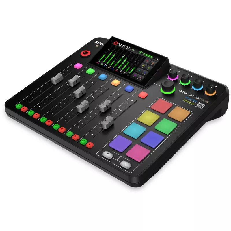 RØDE RØDECaster Pro II στούντιο παραγωγής podcast, XLR, jack, USB-C, μαύρο