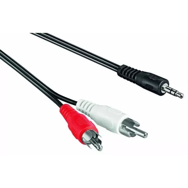 Καλώδιο ήχου 3,5mm > Στερεοφωνικό Cinch (μαύρο, 1,5 μέτρα)