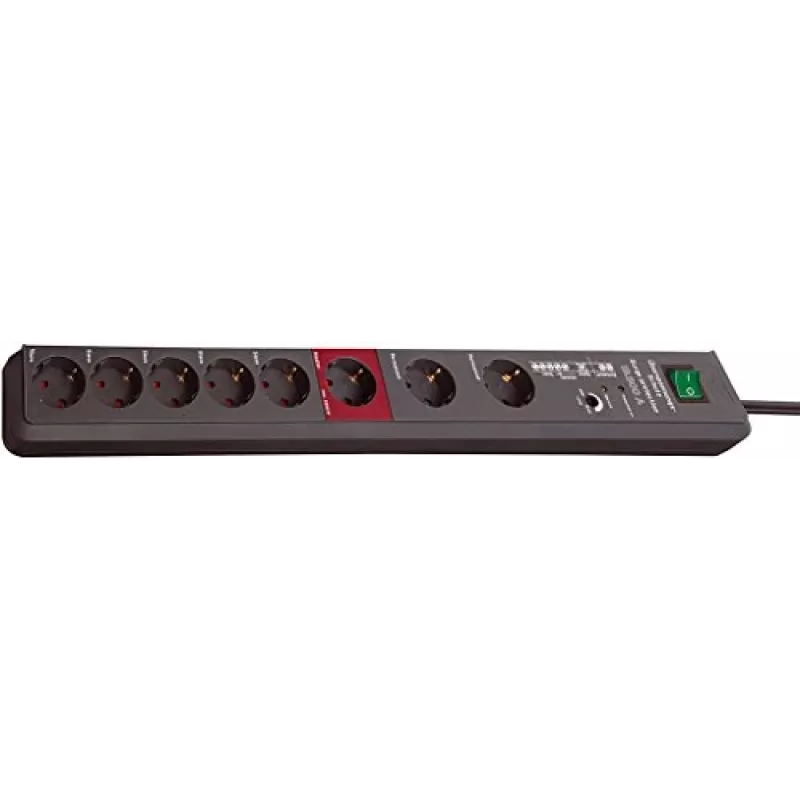 Brennenstuhl 1159490936 καλώδιο προέκτασης 3 m 8 υποδοχές AC ανθρακί