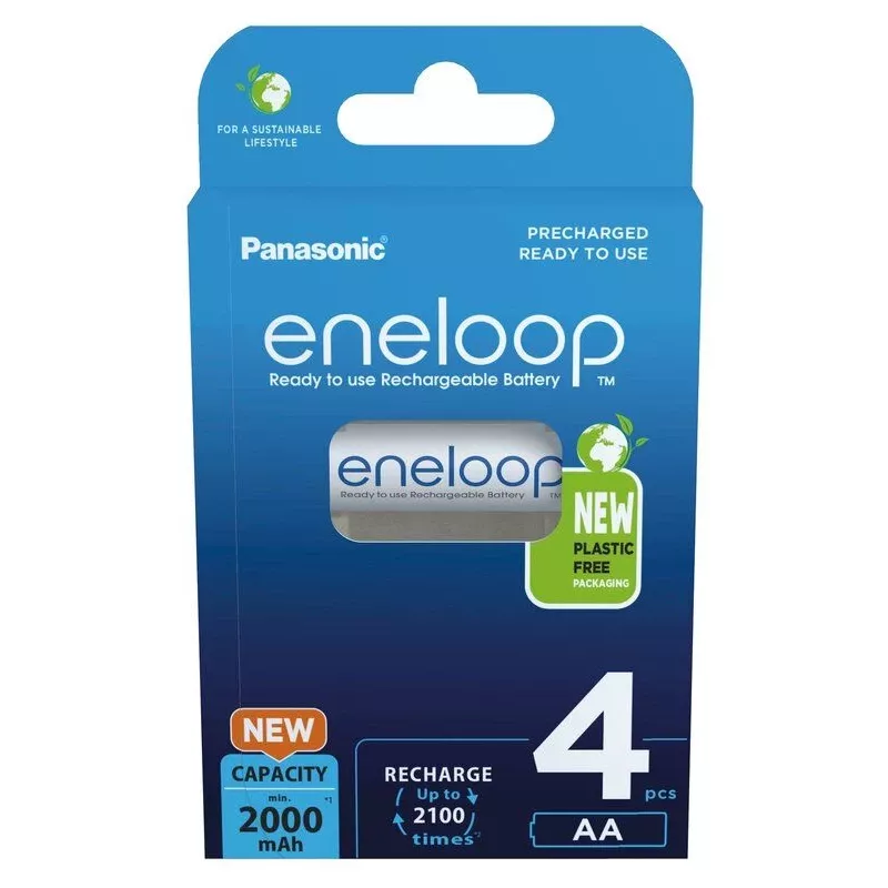 Επαναφορτιζόμενες μπαταρίες PANASONIC ENELOOP AA 2000 mAh 4 τεμ. (BK-3MCDE/4CP)