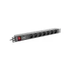 LANBERG PDU-07E-0200-IEC-BK PDU 1U 10A 7 πρίζες γαλλικές 2m μαύρη