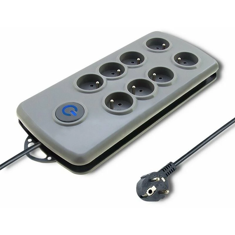 Προστασία υπέρτασης Quick Switch 8 πρίζες 2,5m γκρι