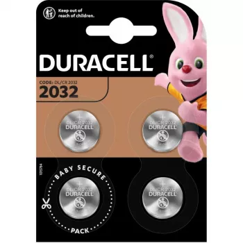 Duracell CR2032 3V μπαταρία λιθίου κουμπί — συσκευασία 4 τεμ.