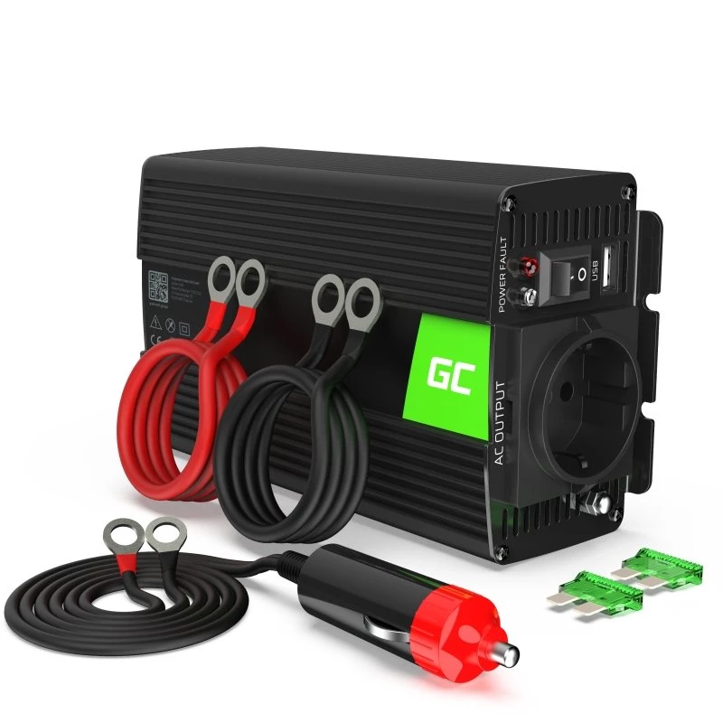 Τροφοδοτικό inverter Green Cell INV17 Auto 500W μαύρο