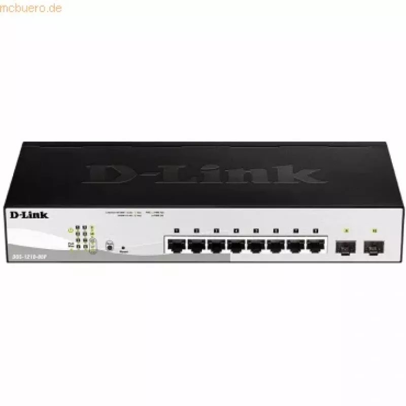D-Link DGS-1210-08P/E Managed L2 Gigabit Ethernet (10/100/1000) Power over Ethernet (PoE) Μαύρο