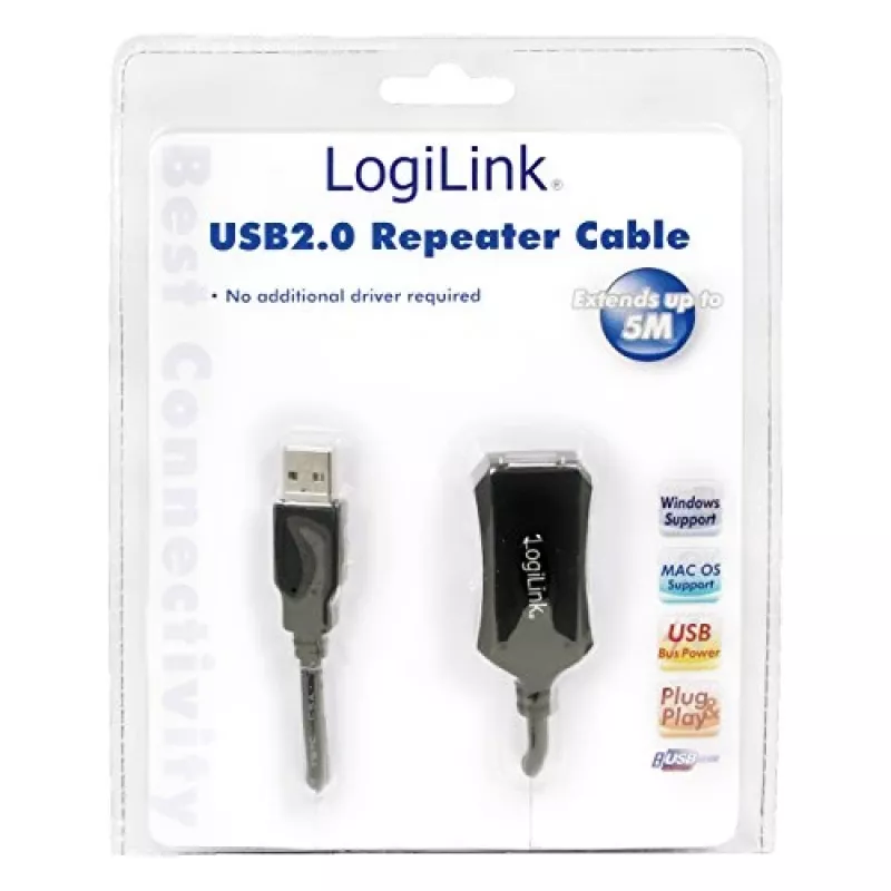 LogiLink Καλώδιο επαναλήπτη USB 2.0 - 5,0 m Καλώδιο USB 5 M USB A