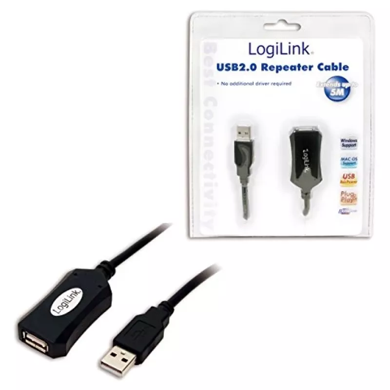 LogiLink Καλώδιο επαναλήπτη USB 2.0 - 5,0 m Καλώδιο USB 5 M USB A
