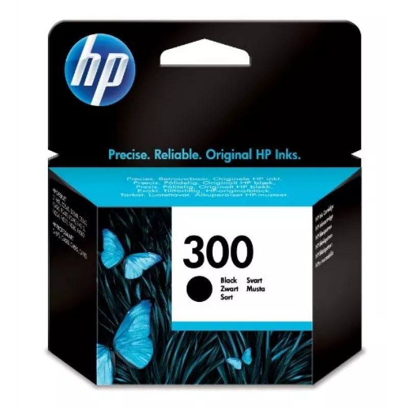 HP 300 γνήσιο δοχείο μελάνης μαύρο, μαύρο, 1 τεμ., 200 σελίδες