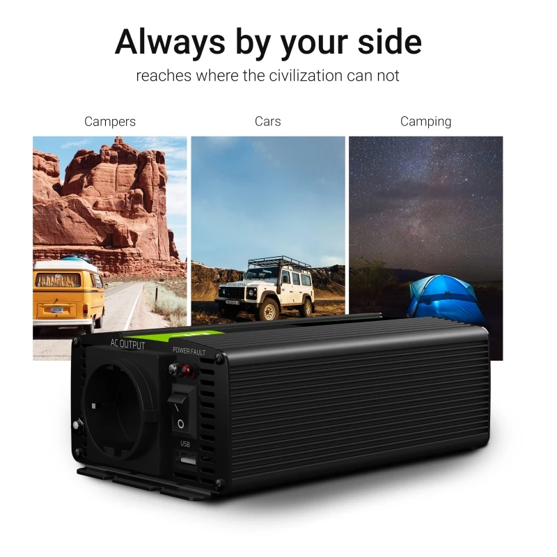 INV18 - Universal - Αυτοκινήτου - 24 V - 1000 W - 230 V - DC σε AC