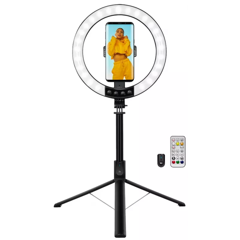 LogiLink δακτυλιοειδές φως smartphone με τρίποδο selfie stick, DM 20cm (AA0156)
