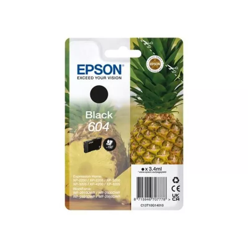 Epson 604 μελανοδοχείο 1 τεμ. γνήσιο τυπικής διάρκειας μαύρο